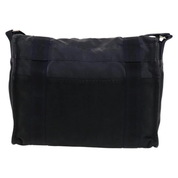 HERMES Fourre Tout Bassas MM Shoulder Bag Canvas Navy Auth bs25503 - Picture 2 of 16